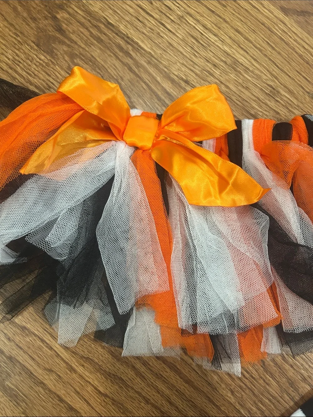 Orange Pumpkin Tutu Dress with Bow - Baby Halloween Costume 9 Months